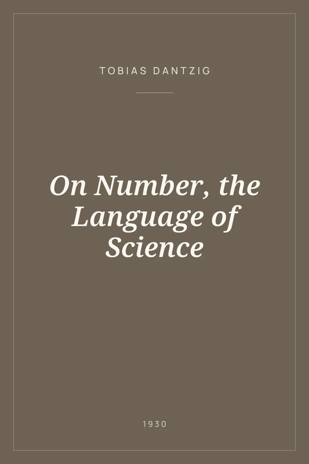 Portada de On Number, the Language of Science