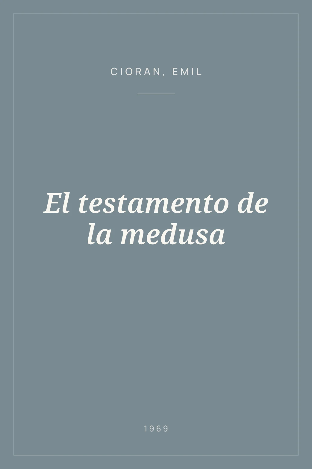 Portada de El testamento de la medusa