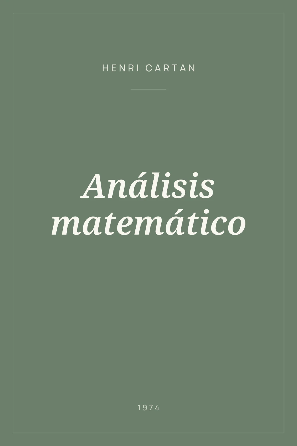 Portada de Análisis matemático