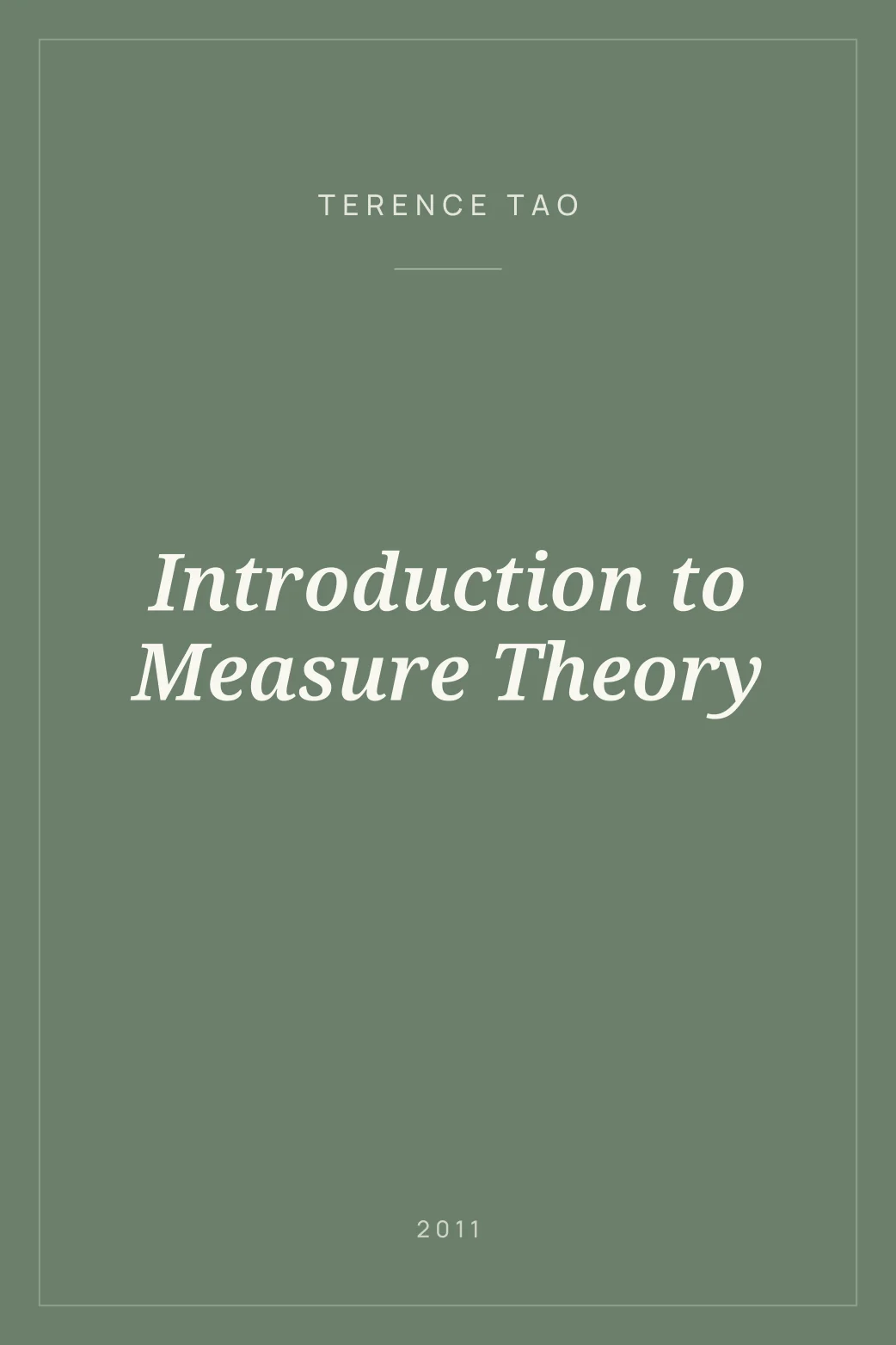 Portada de Introduction to Measure Theory
