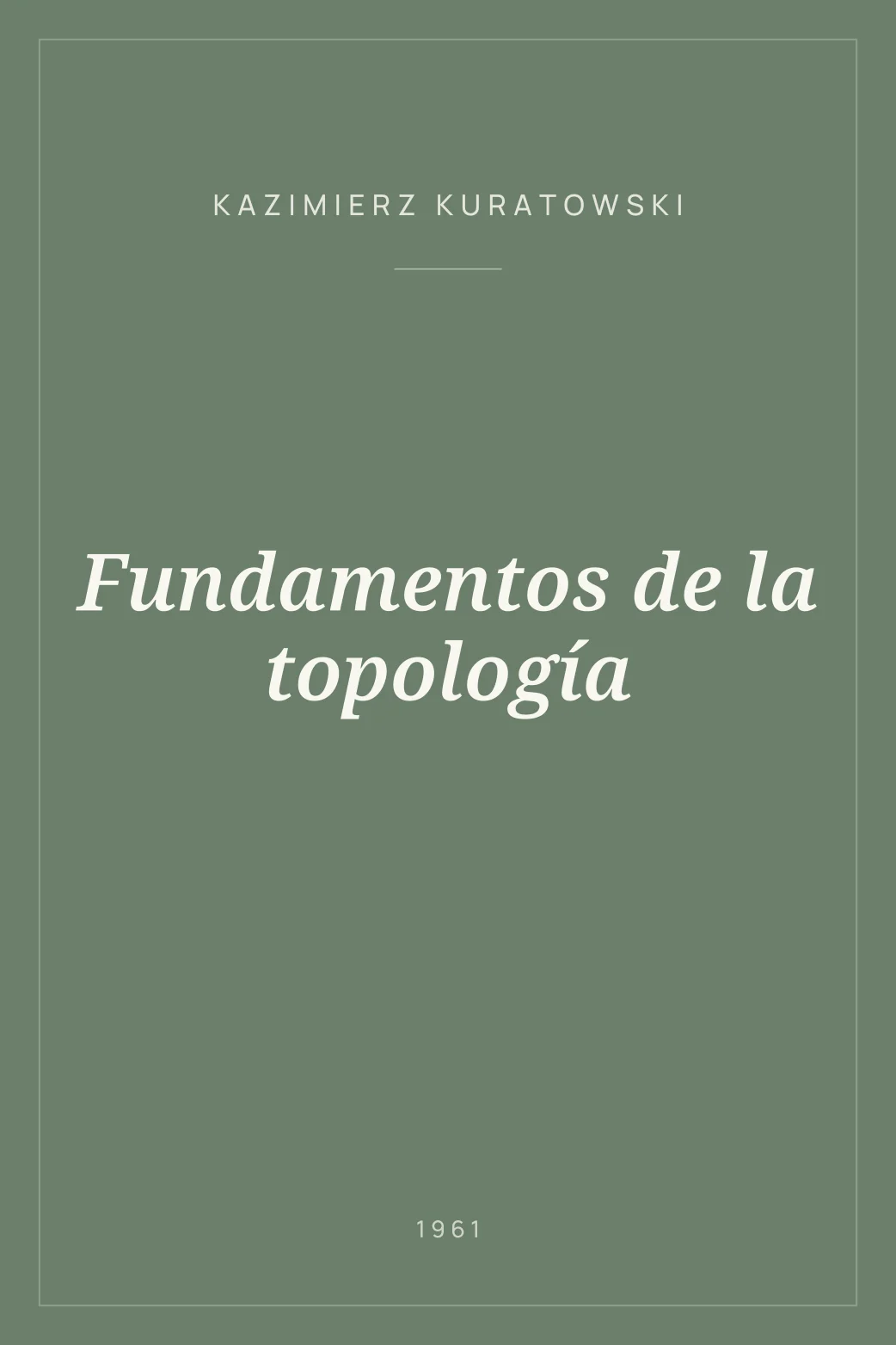 Portada de Fundamentos de la topología