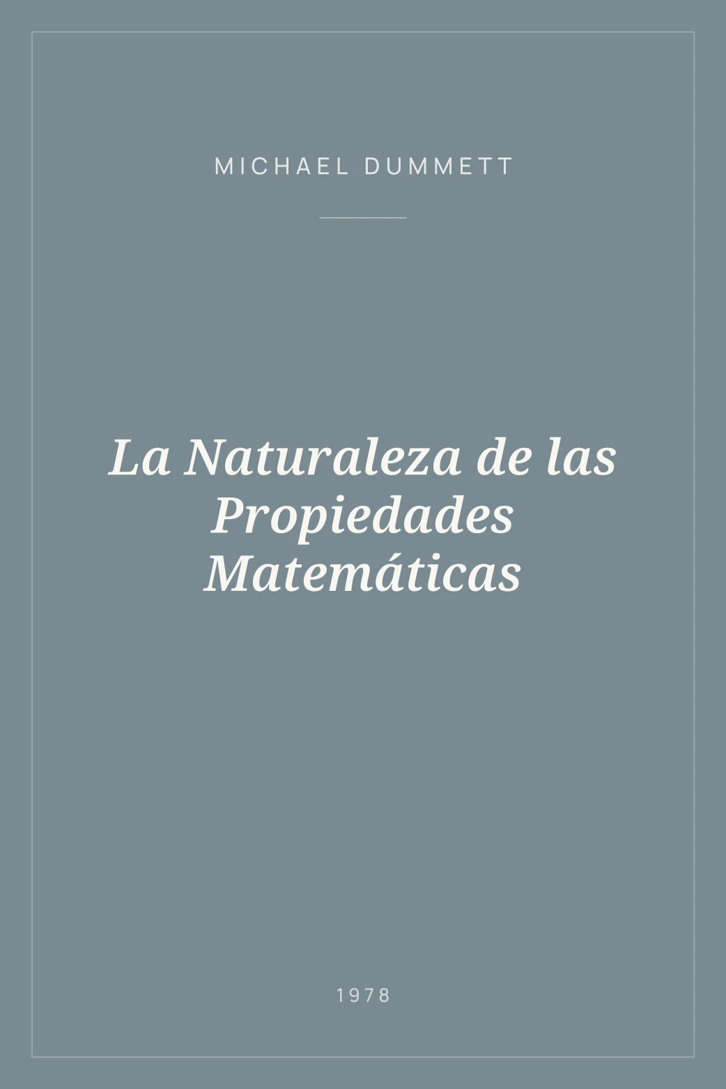 Portada de La Naturaleza de las Propiedades Matemáticas