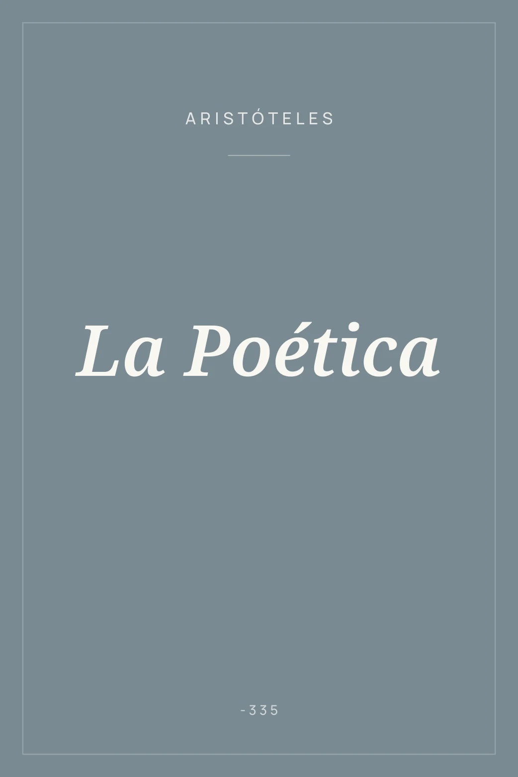 Portada de La Poética
