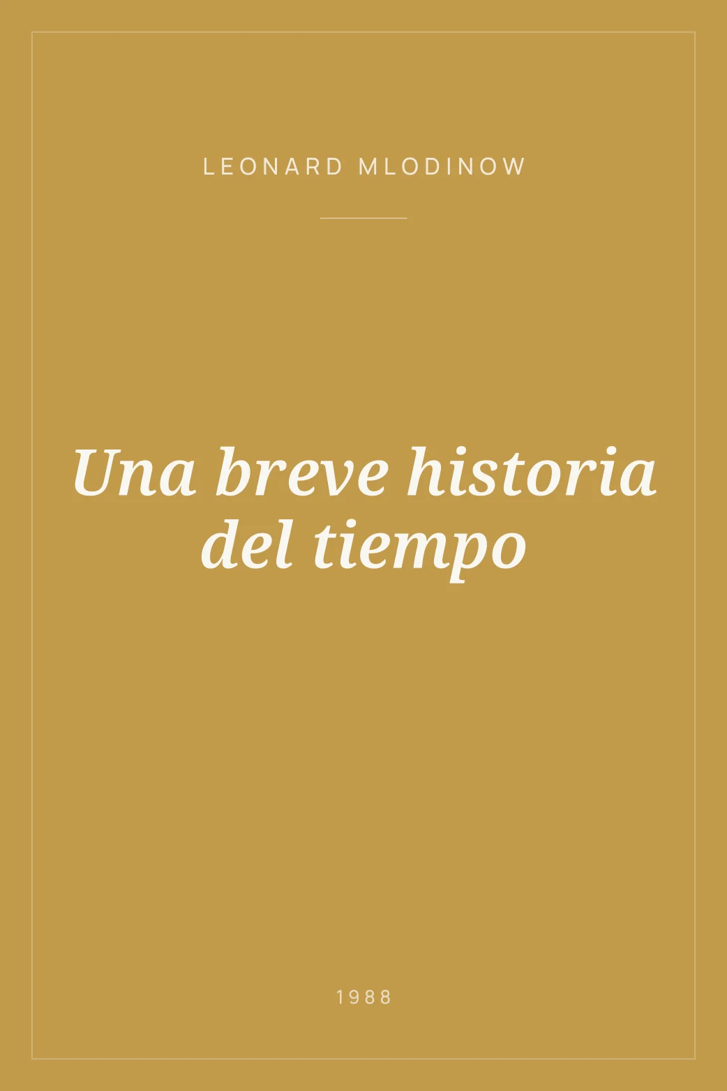 Portada de Una breve historia del tiempo