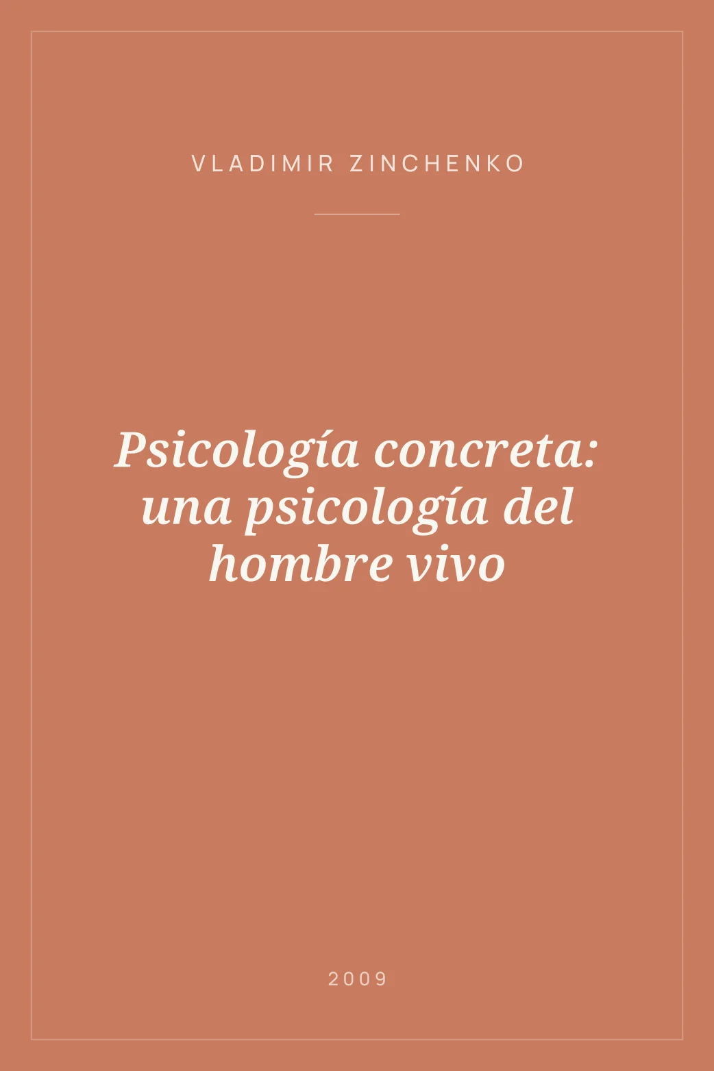 Portada de Psicología concreta: una psicología del hombre vivo