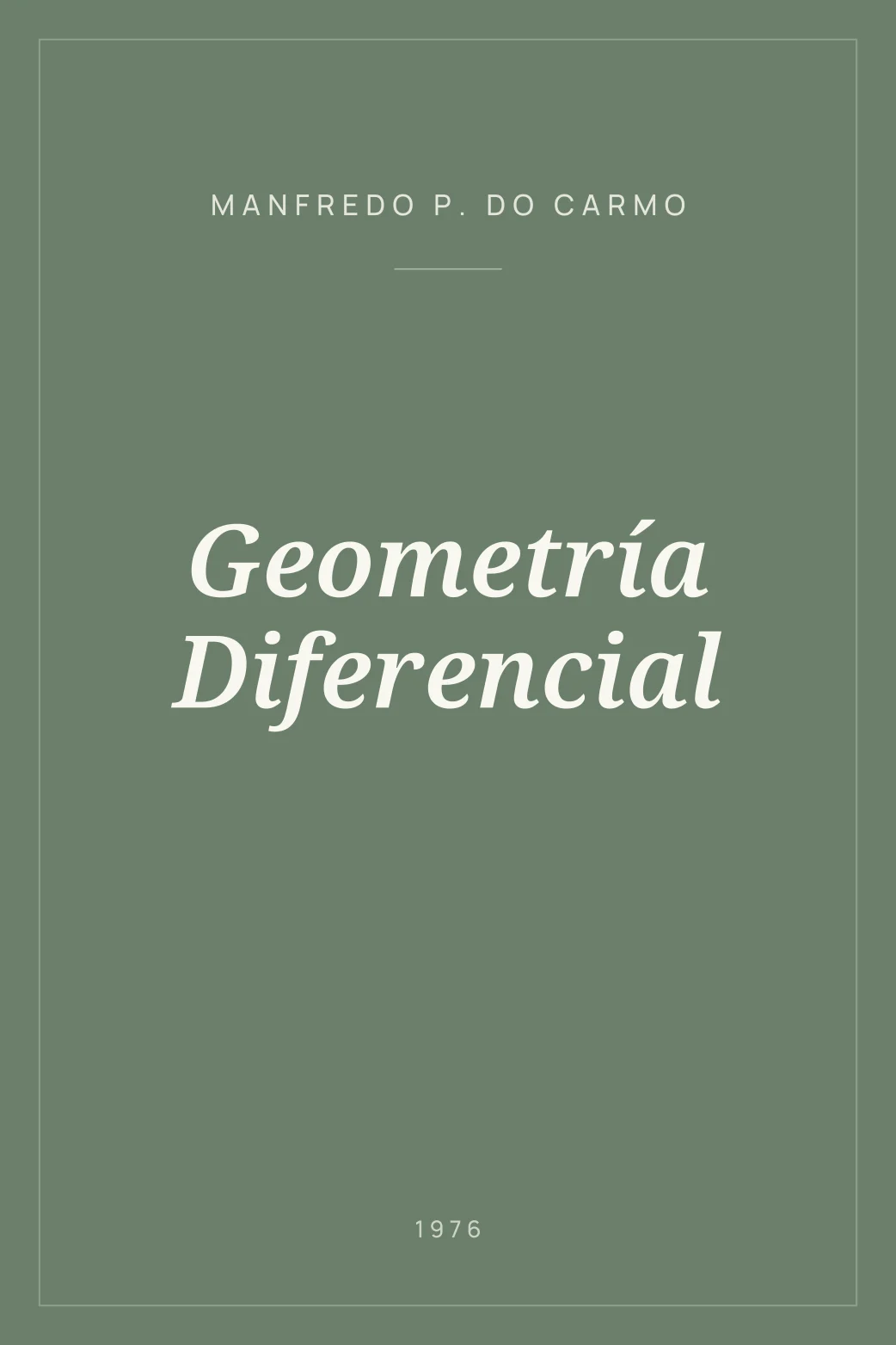 Portada de Geometría Diferencial