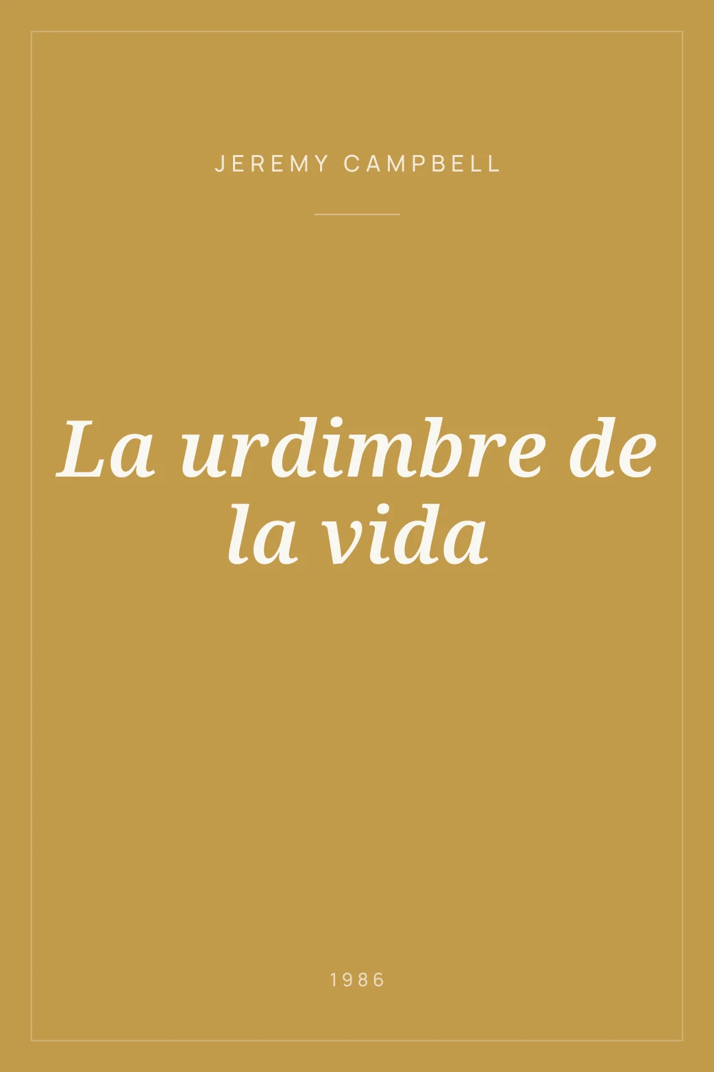 Portada de La urdimbre de la vida