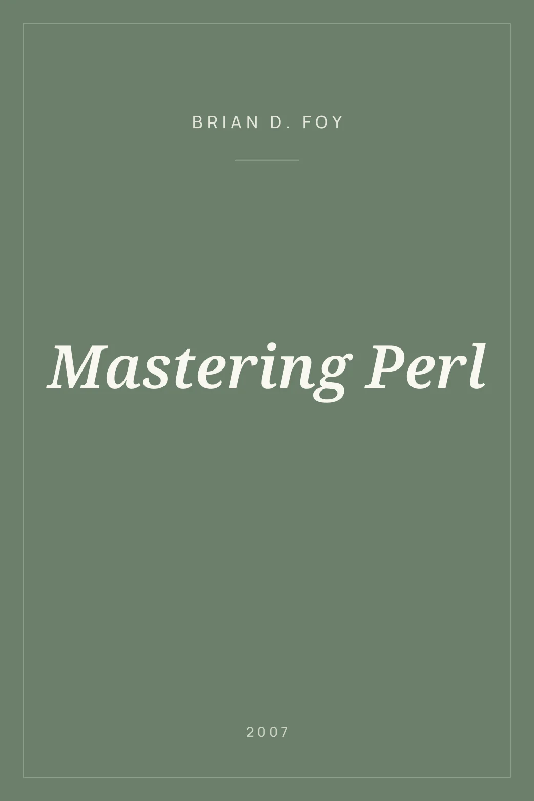 Portada de Mastering Perl