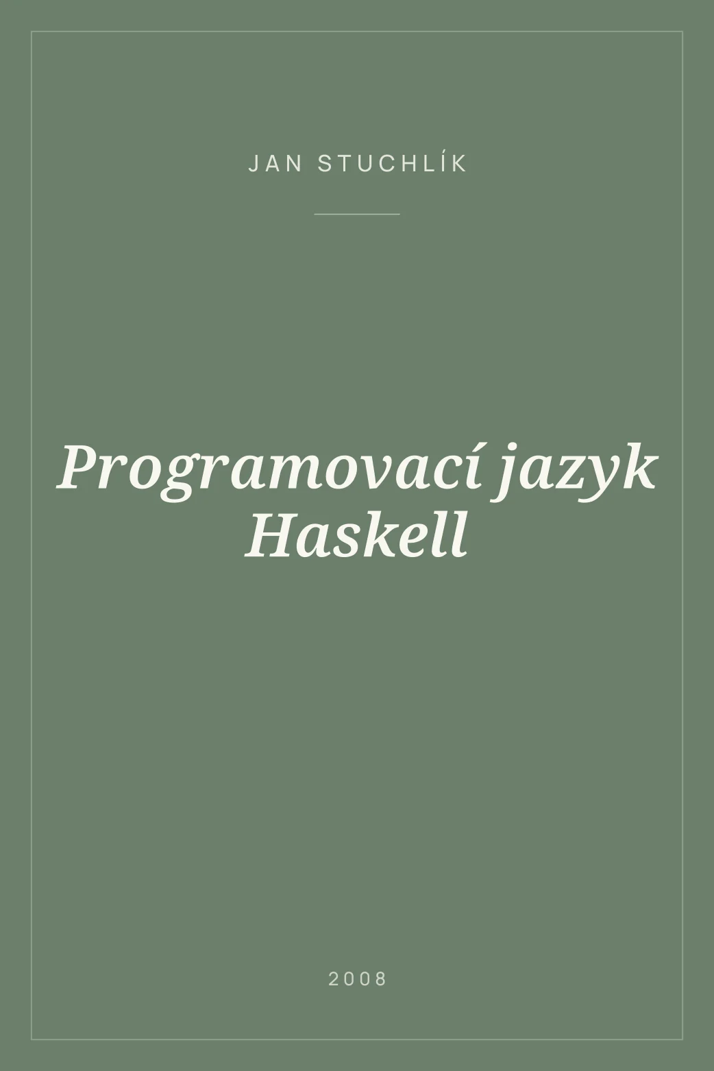 Portada de Programovací jazyk Haskell