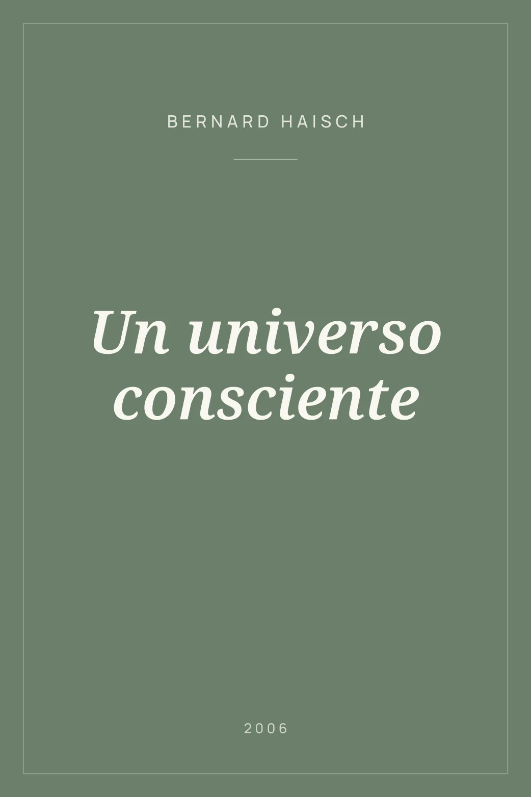 Portada de Un universo consciente