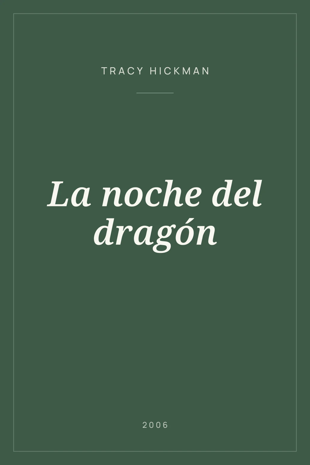 Portada de La noche del dragón