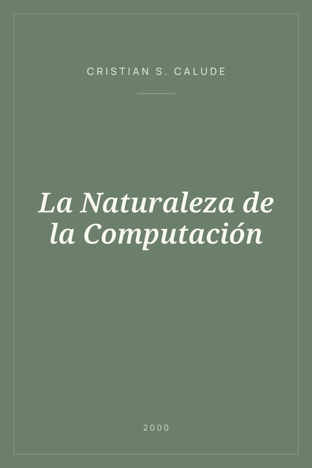 Portada de La Naturaleza de la Computación