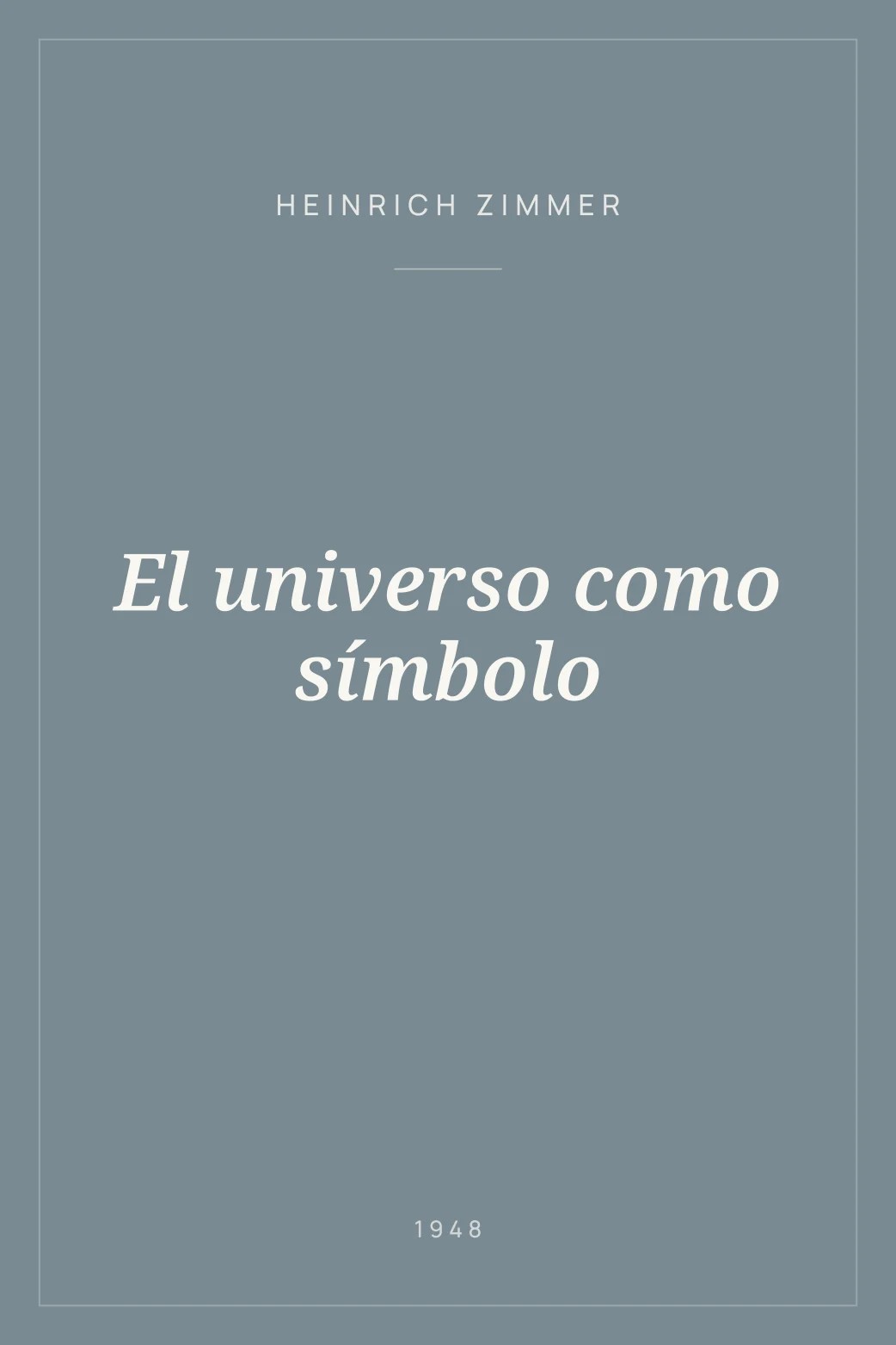 Portada de El universo como símbolo