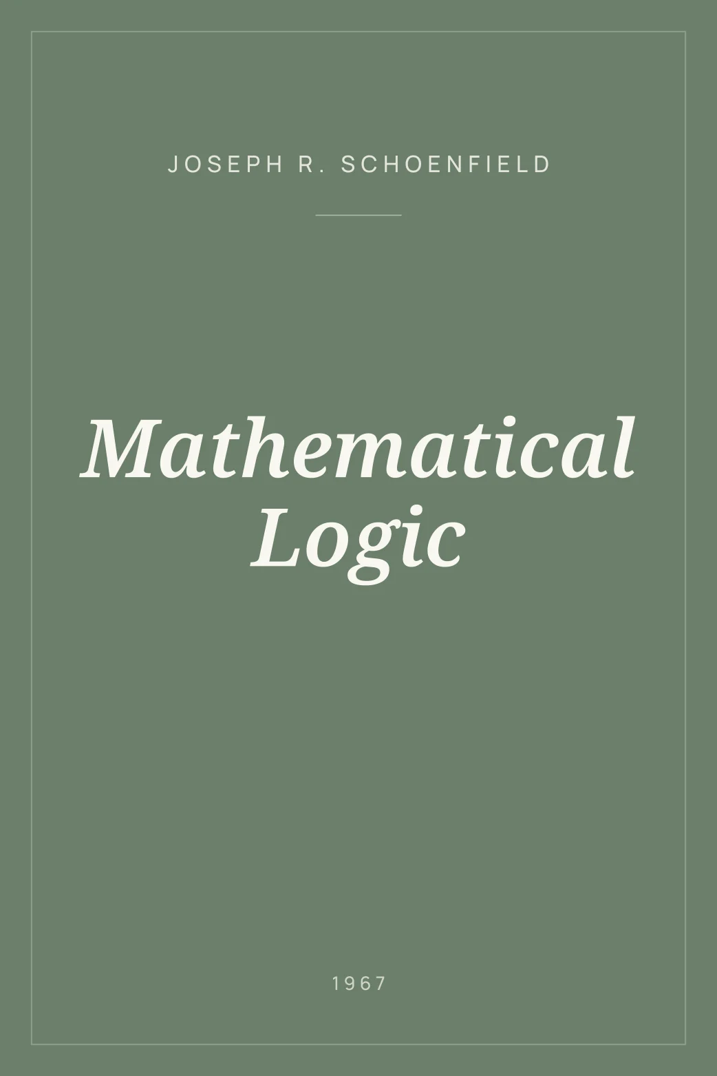 Portada de Mathematical Logic