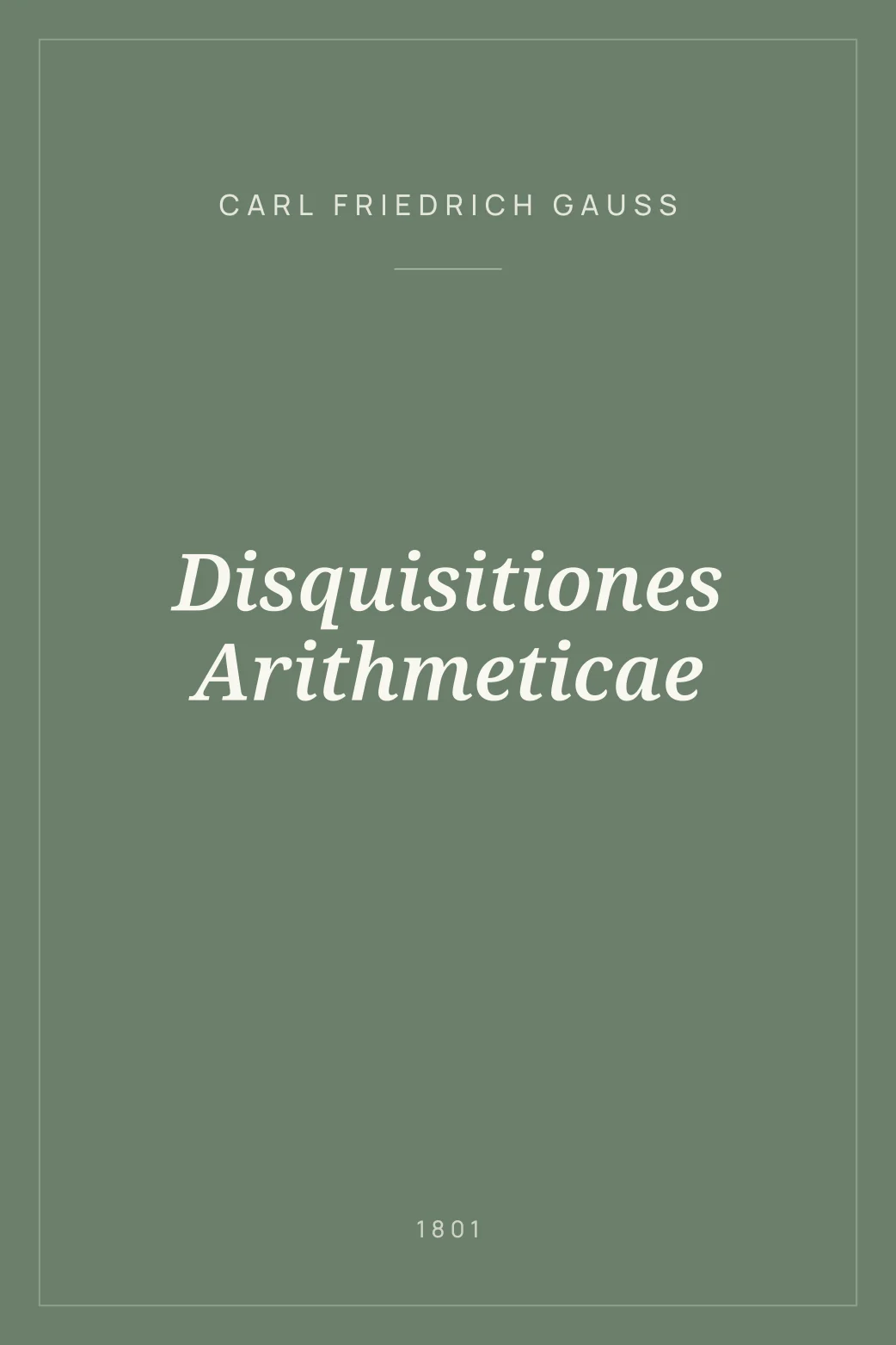 Portada de Disquisitiones Arithmeticae