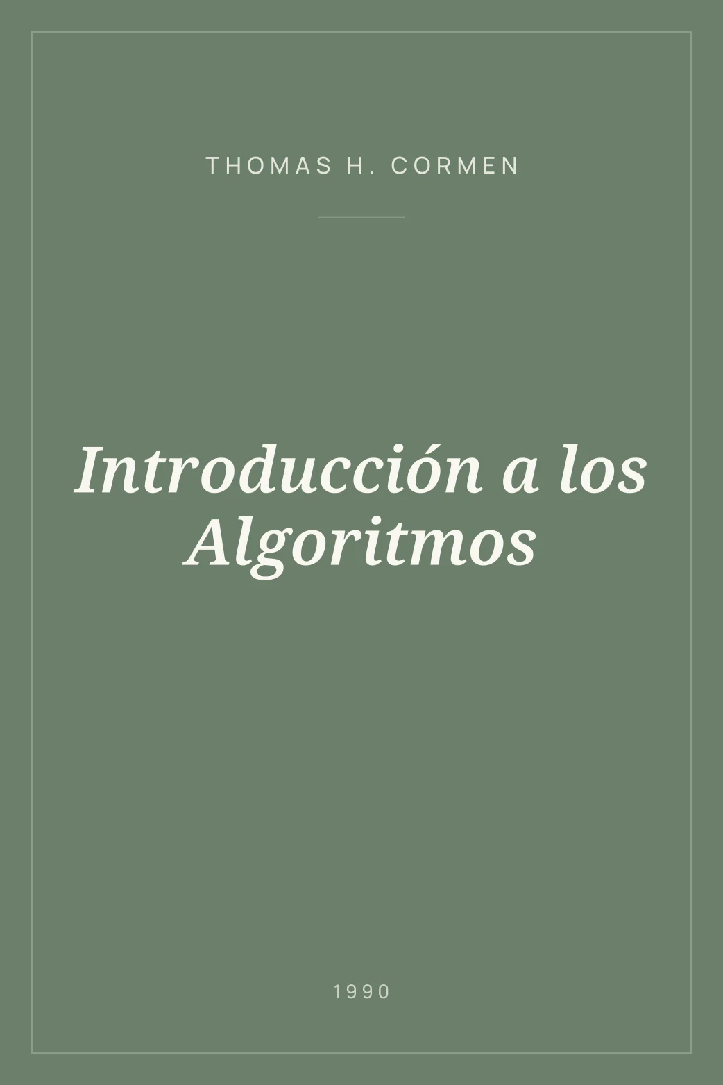 Portada de Introducción a los Algoritmos