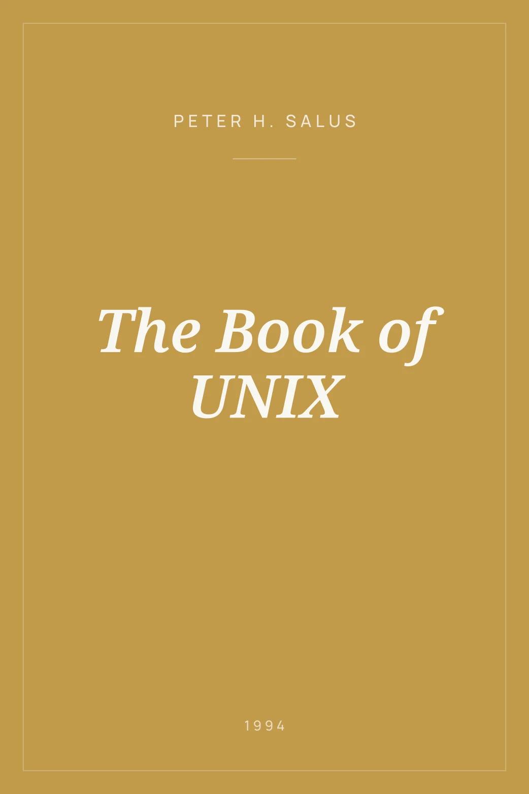 Portada de The Book of UNIX