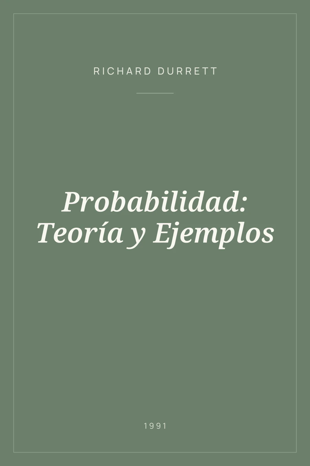 Portada de Probabilidad: Teoría y Ejemplos