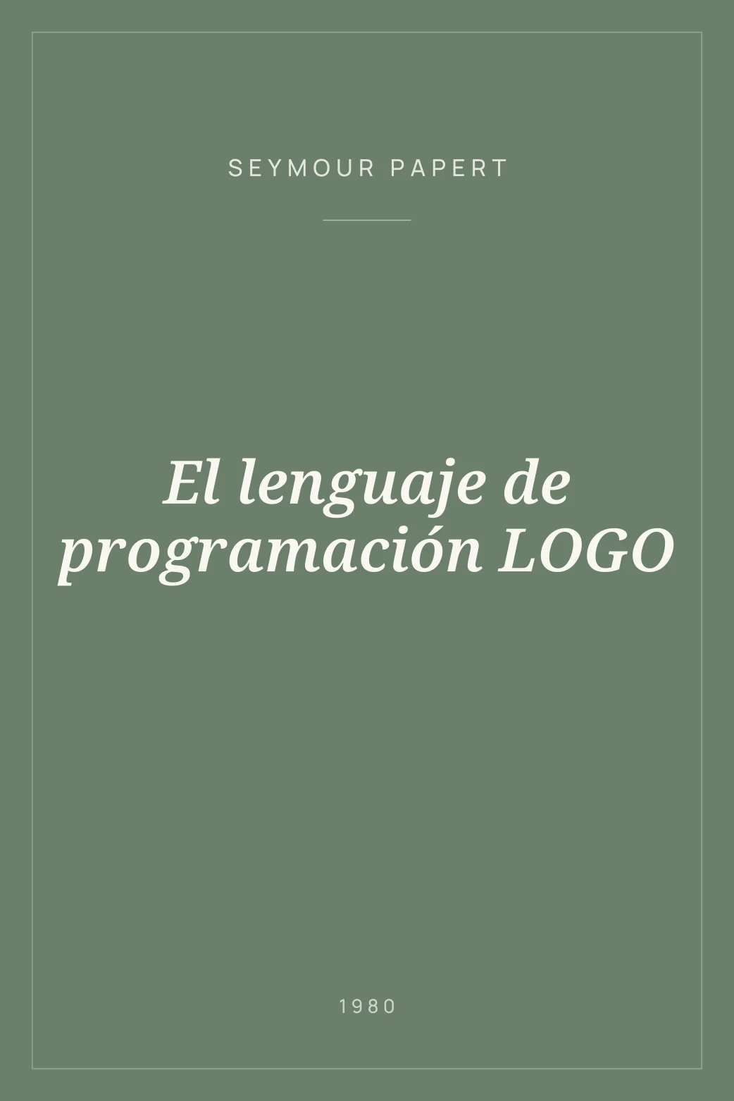 Portada de El lenguaje de programación LOGO