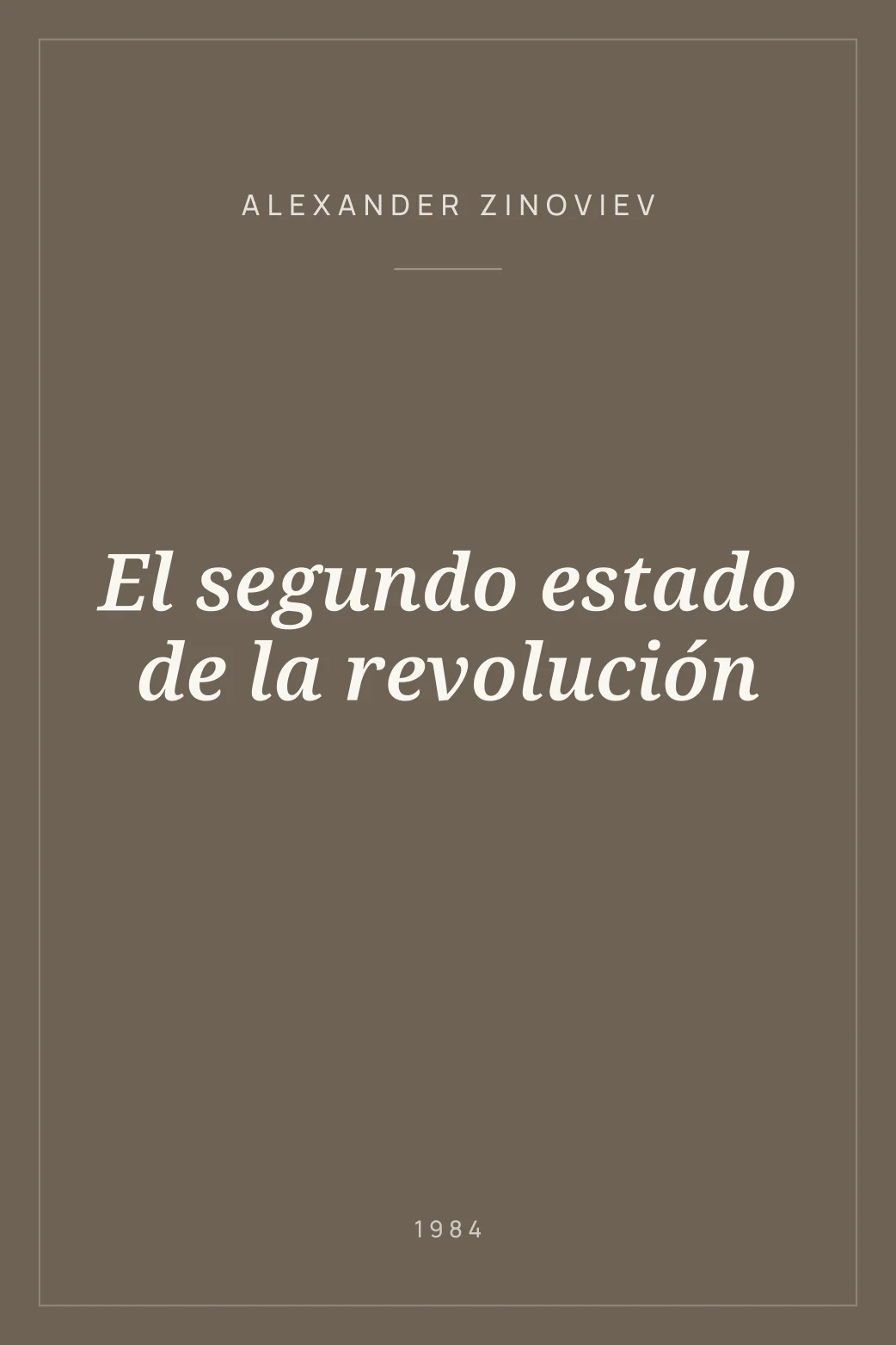 Portada de El segundo estado de la revolución