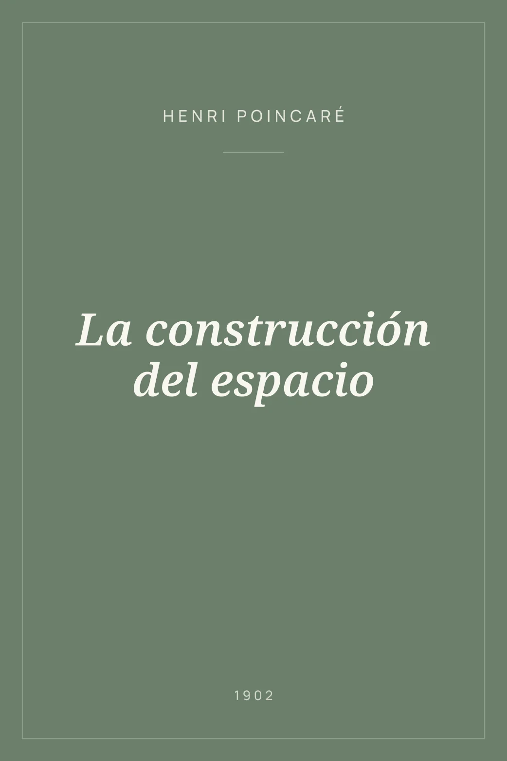 Portada de La construcción del espacio