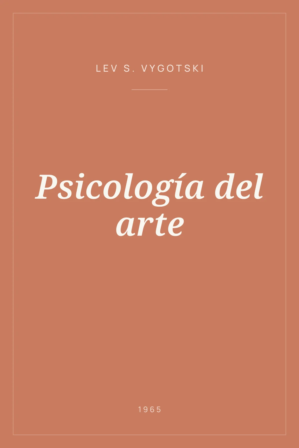 Portada de Psicología del arte