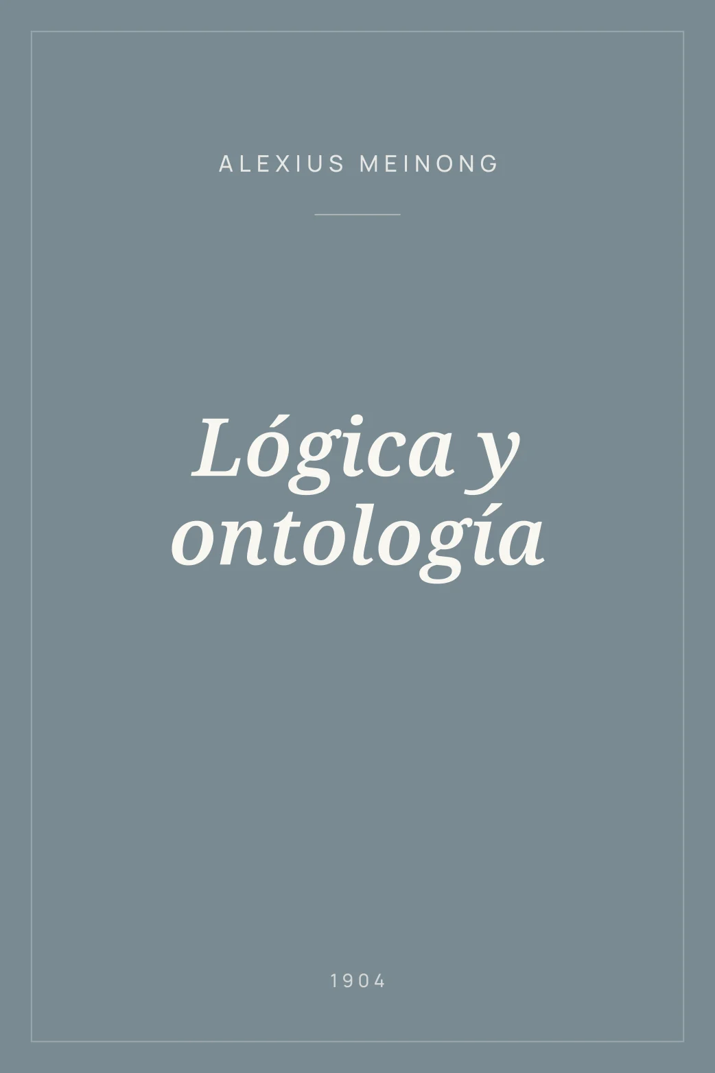 Portada de Lógica y ontología