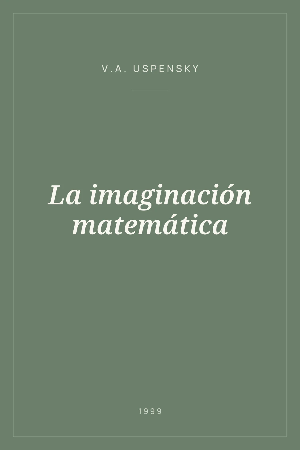 Portada de La imaginación matemática