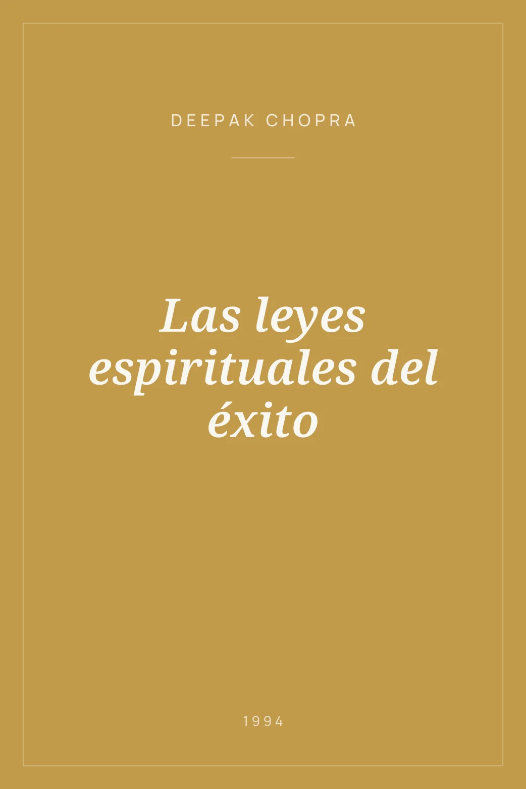 Portada de Las leyes espirituales del éxito