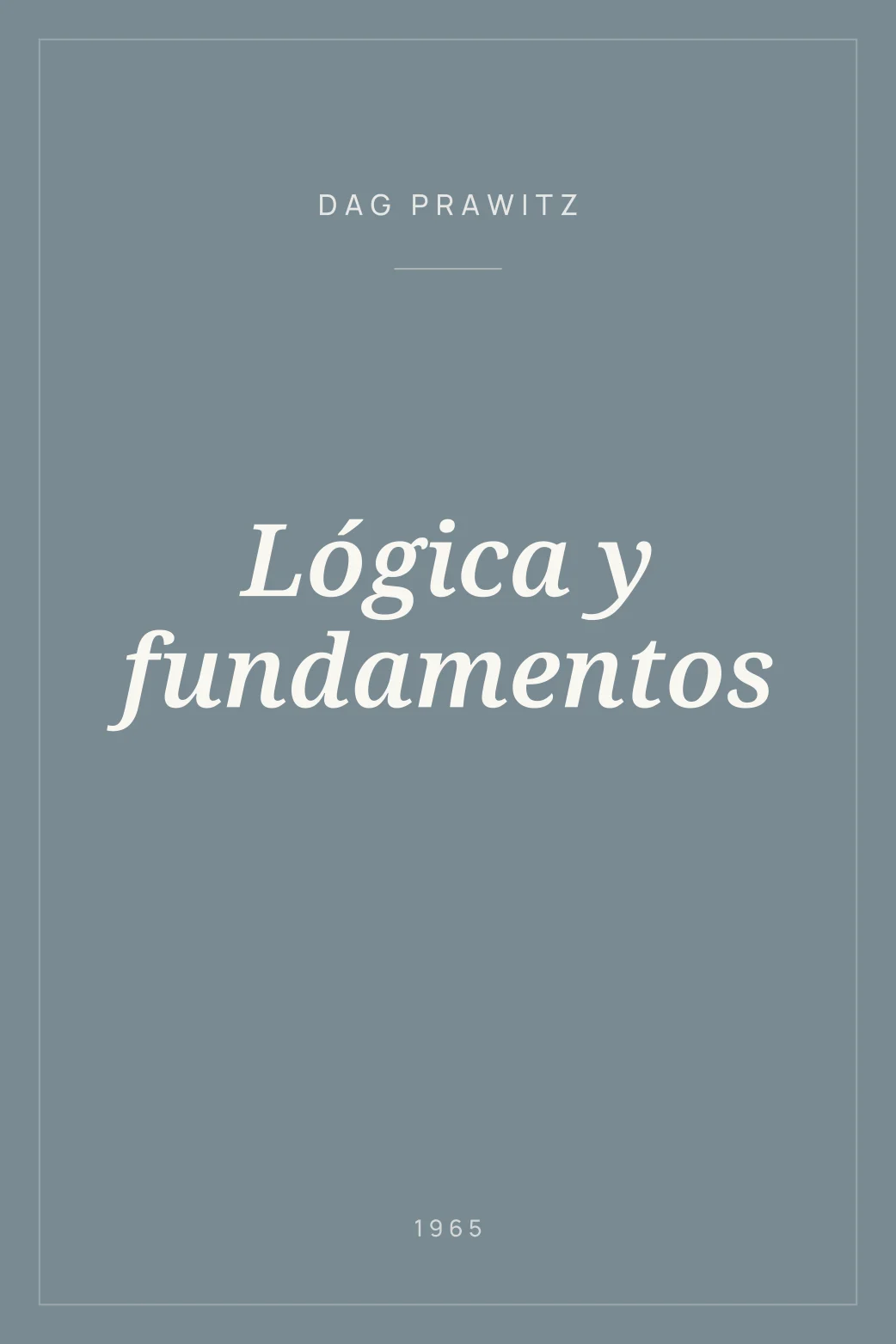 Portada de Lógica y fundamentos