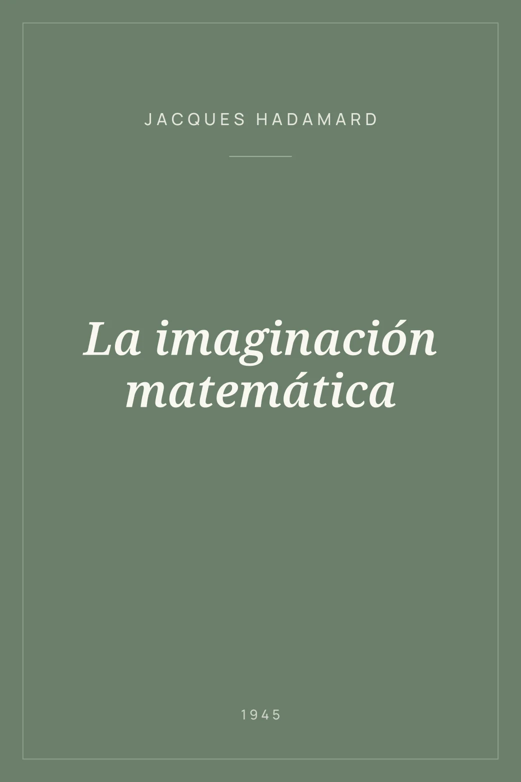 Portada de La imaginación matemática