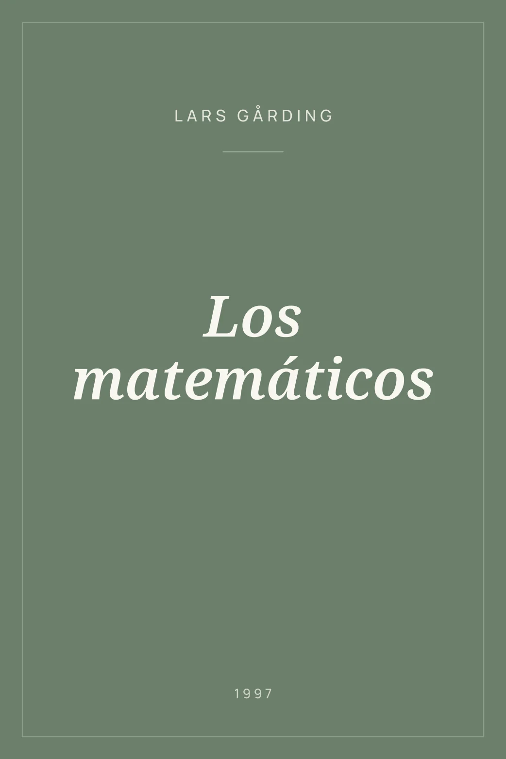 Portada de Los matemáticos