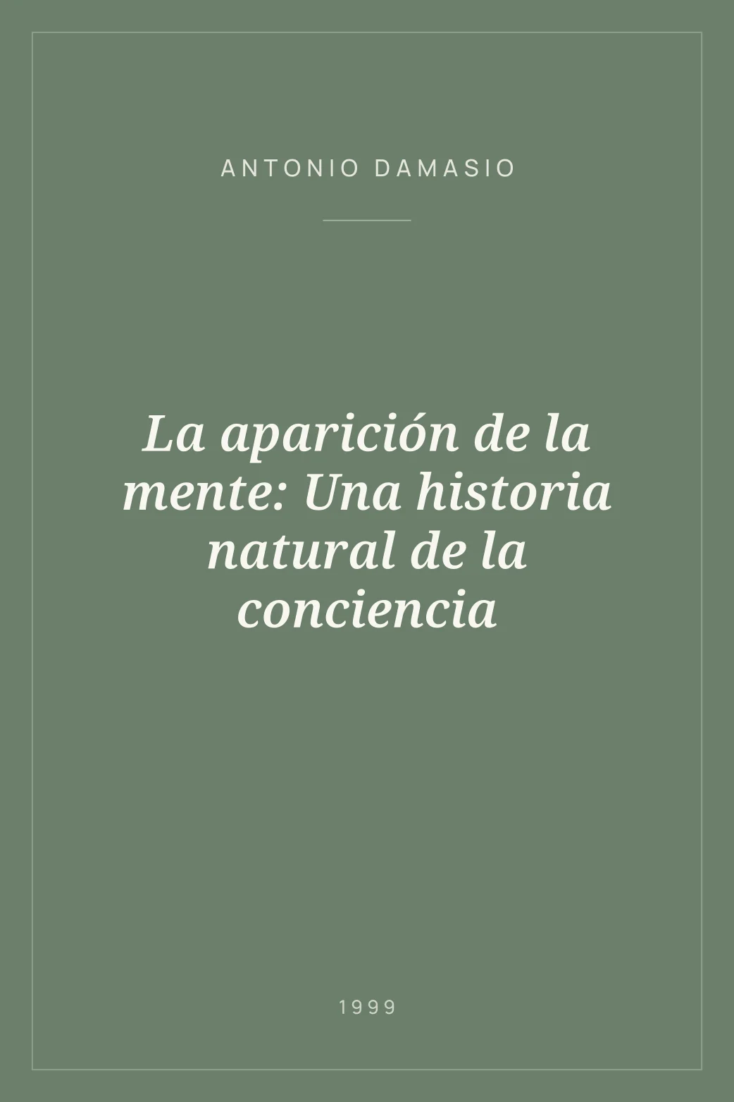 Portada de La aparición de la mente: Una historia natural de la conciencia