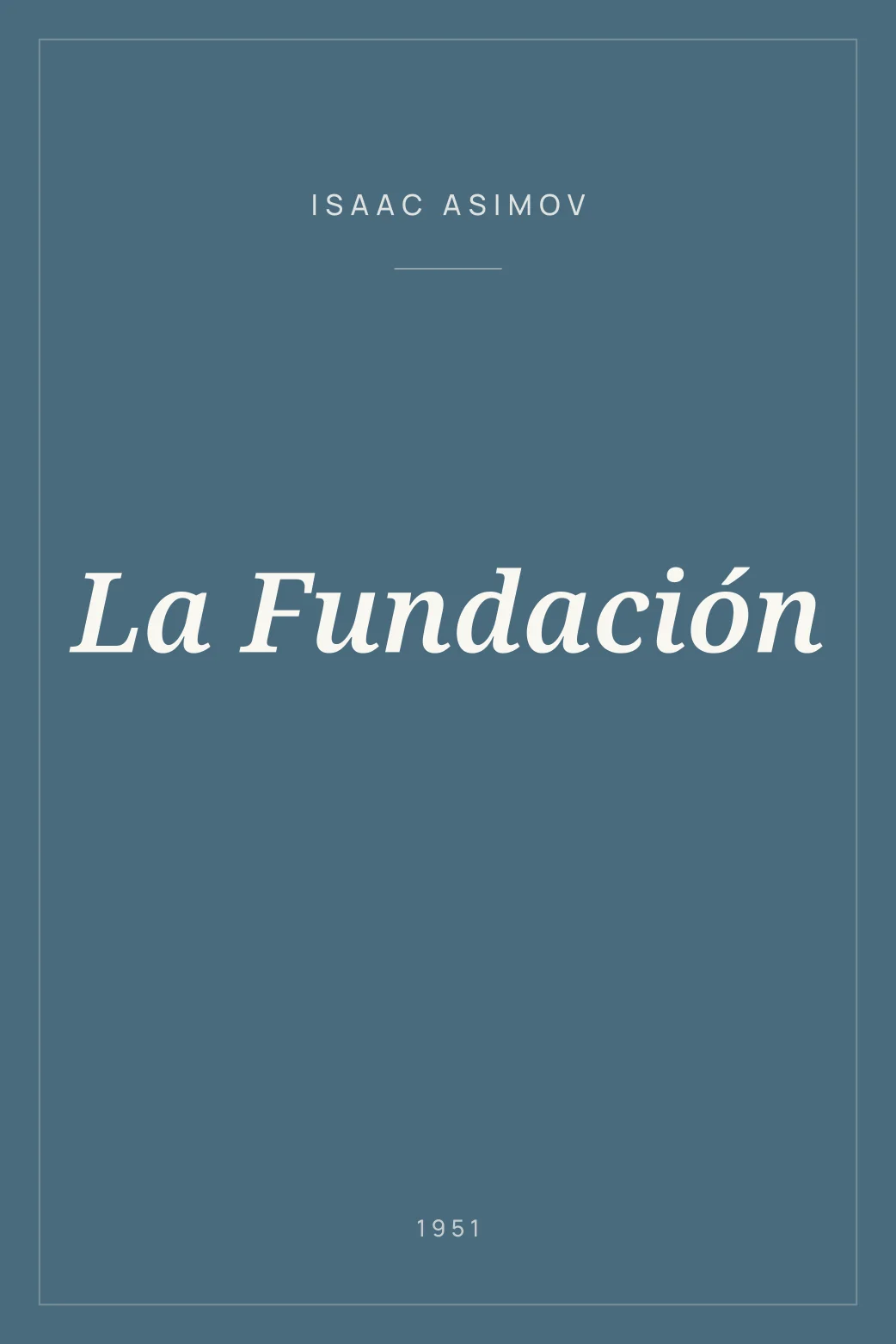 Portada de La Fundación