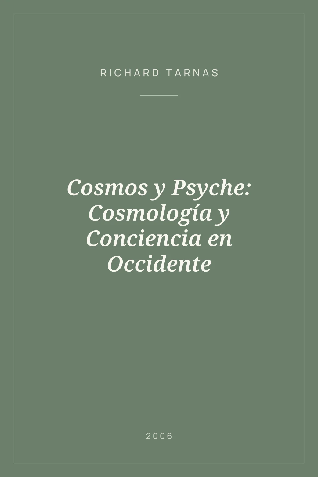 Portada de Cosmos y Psyche: Cosmología y Conciencia en Occidente