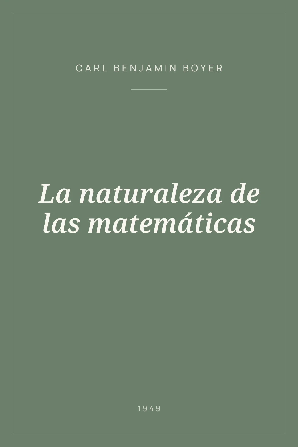 Portada de La naturaleza de las matemáticas