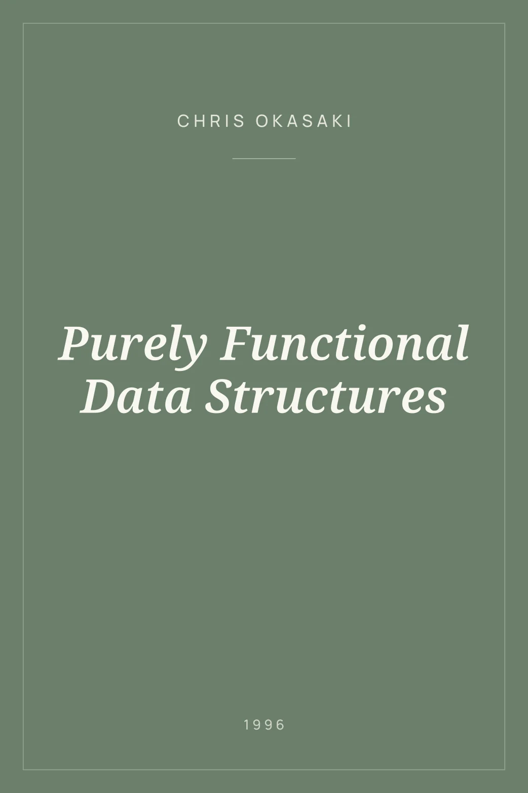 Portada de Purely Functional Data Structures