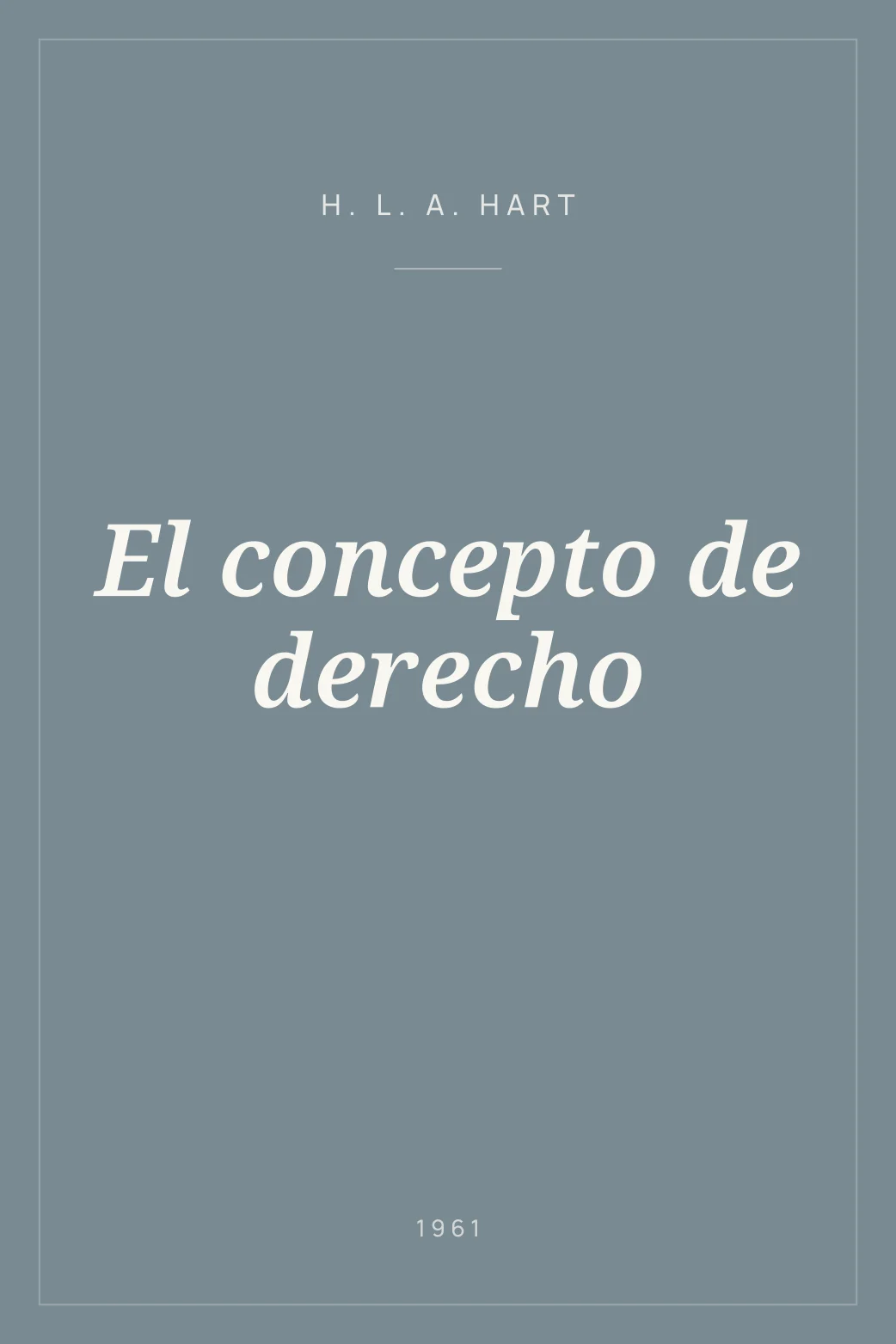 Portada de El concepto de derecho