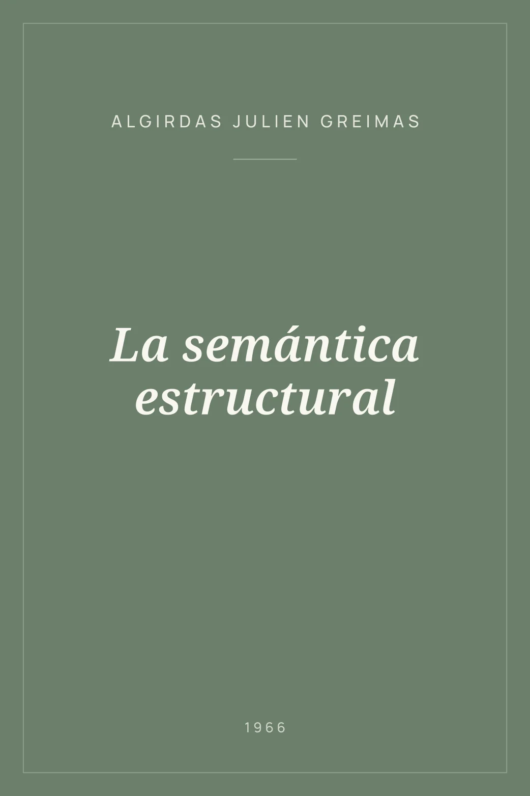 Portada de La semántica estructural