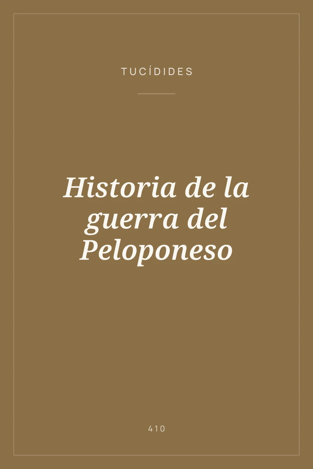 Portada de Historia de la guerra del Peloponeso