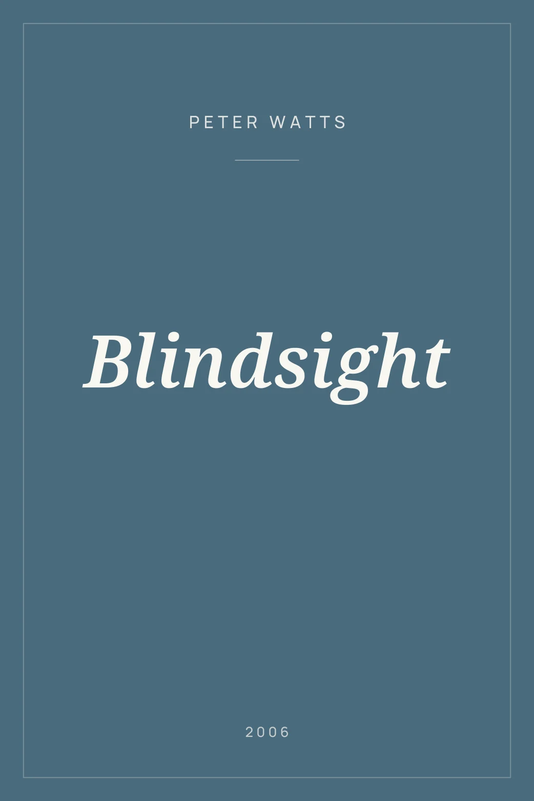 Portada de Blindsight