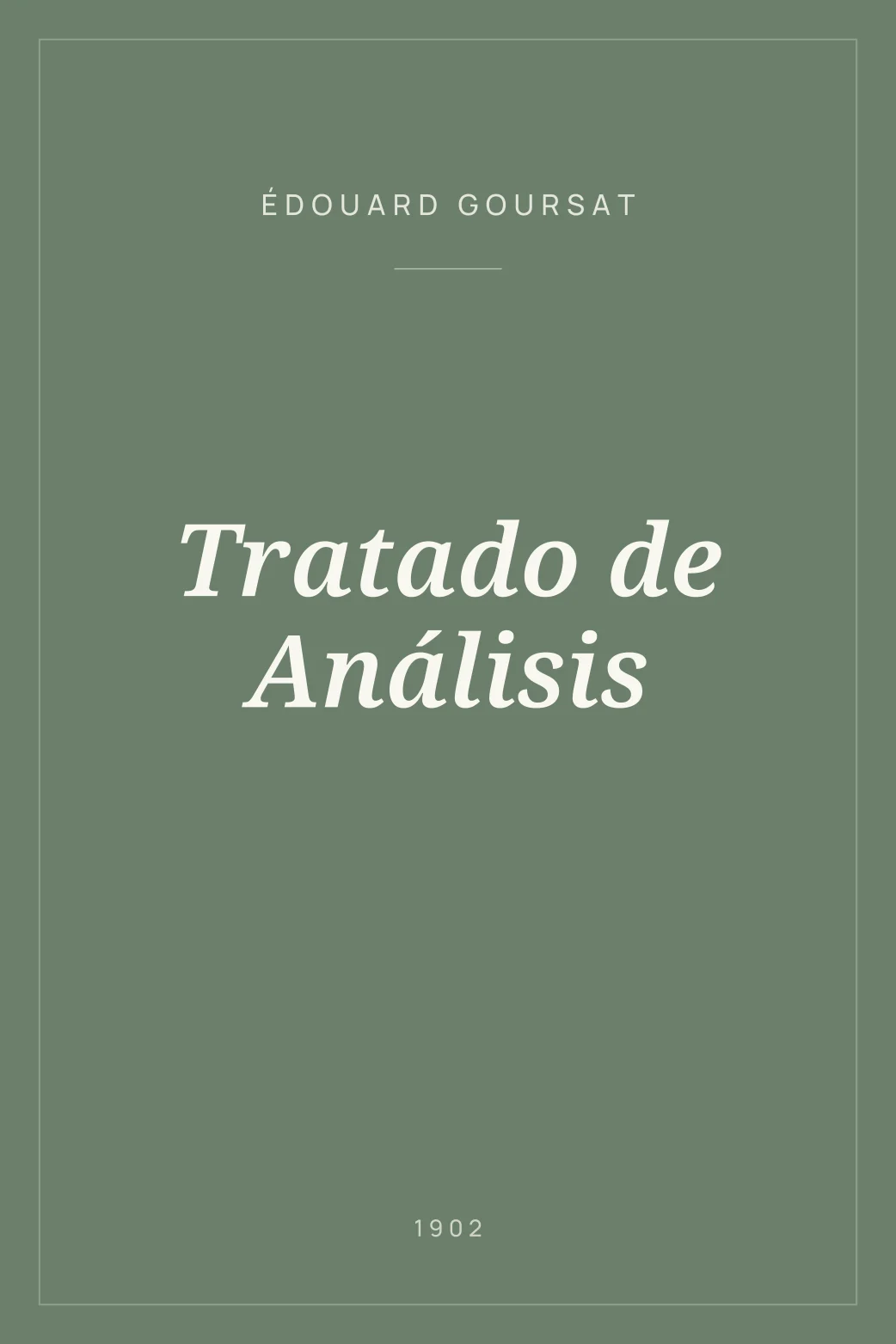 Portada de Tratado de Análisis