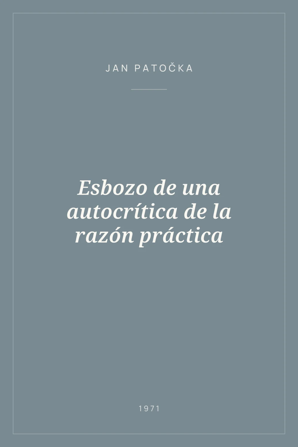 Portada de Esbozo de una autocrítica de la razón práctica