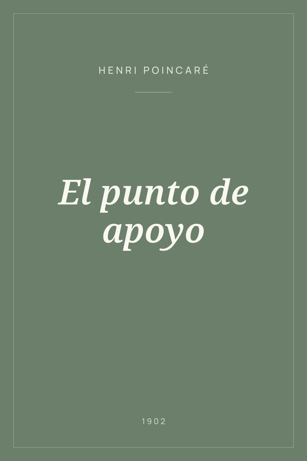 Portada de El punto de apoyo