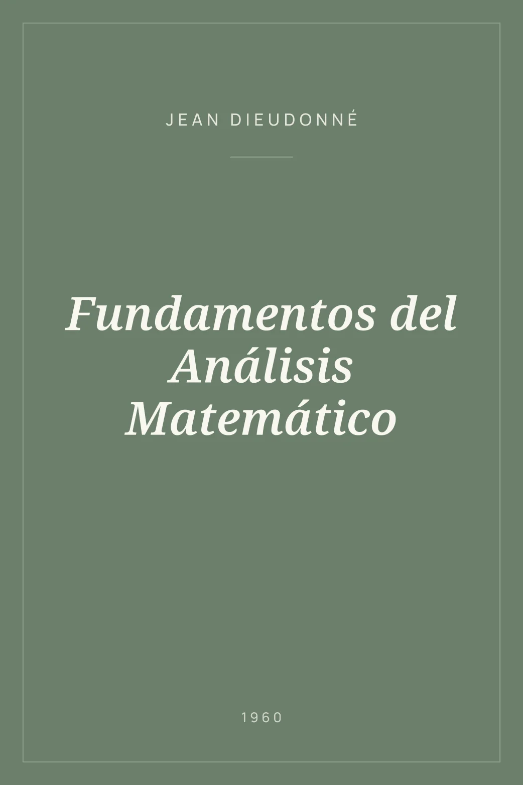 Portada de Fundamentos del Análisis Matemático