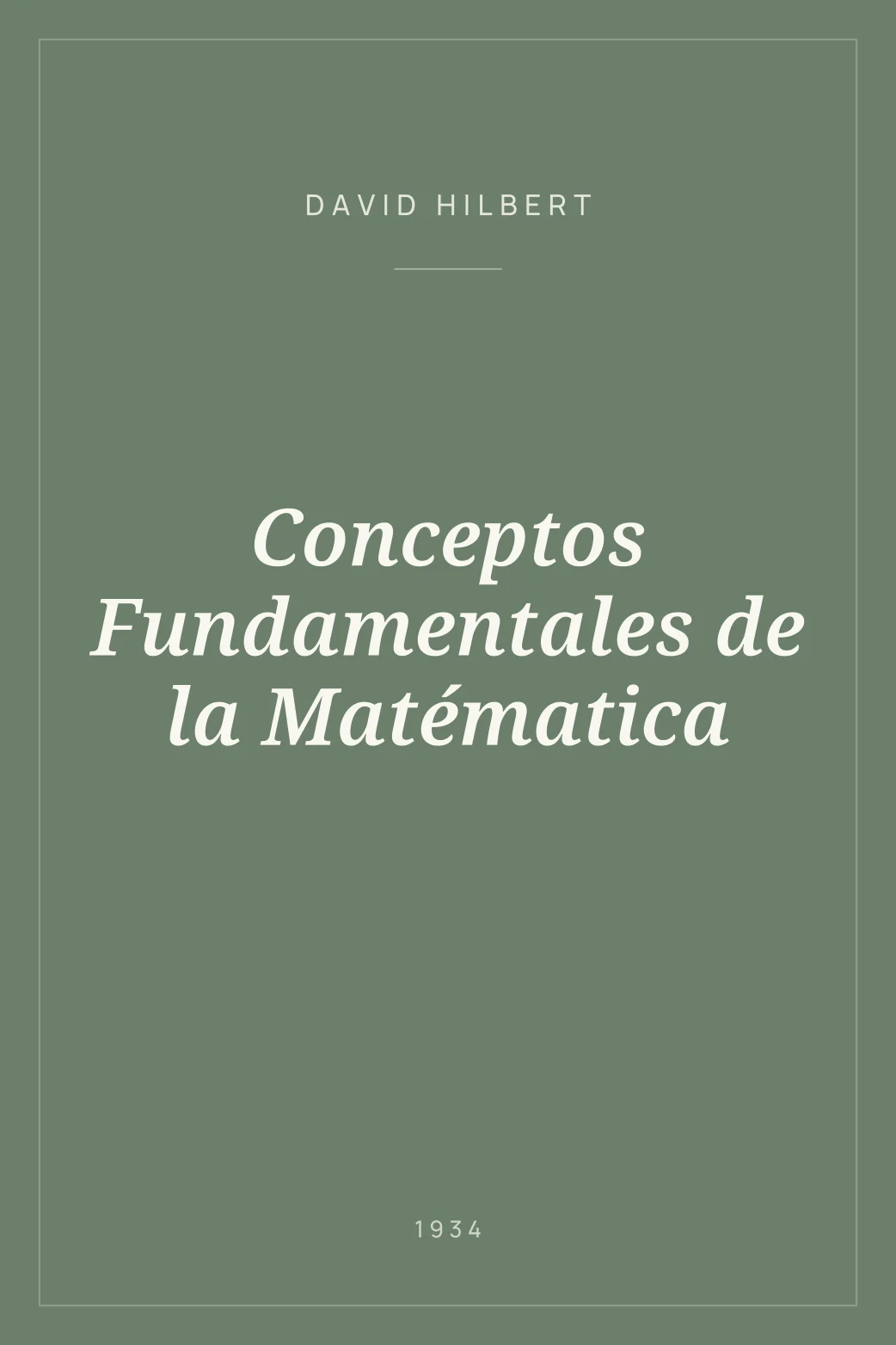 Portada de Conceptos Fundamentales de la Matématica
