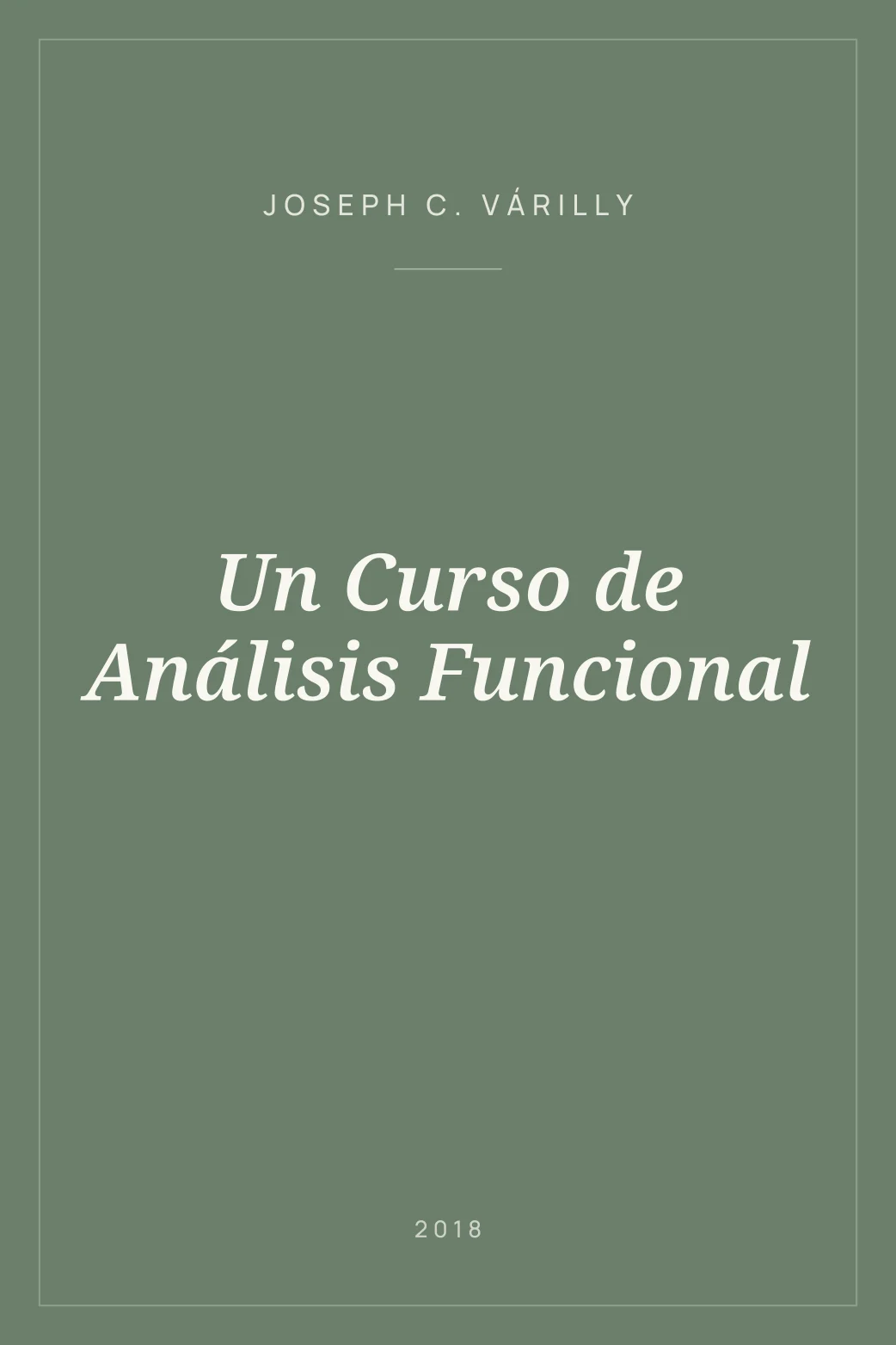 Portada de Un Curso de Análisis Funcional