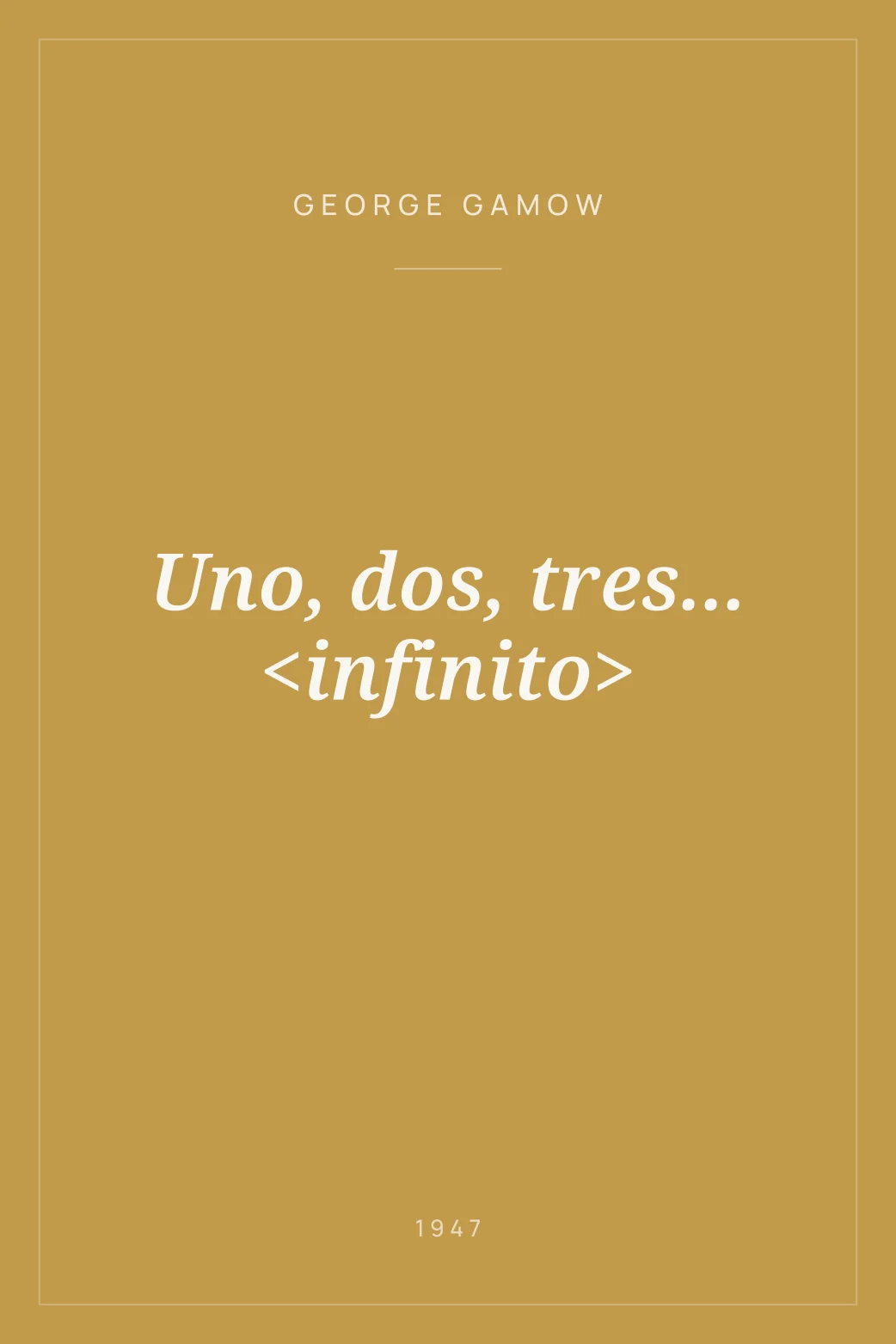 Portada de Uno, dos, tres... <infinito>