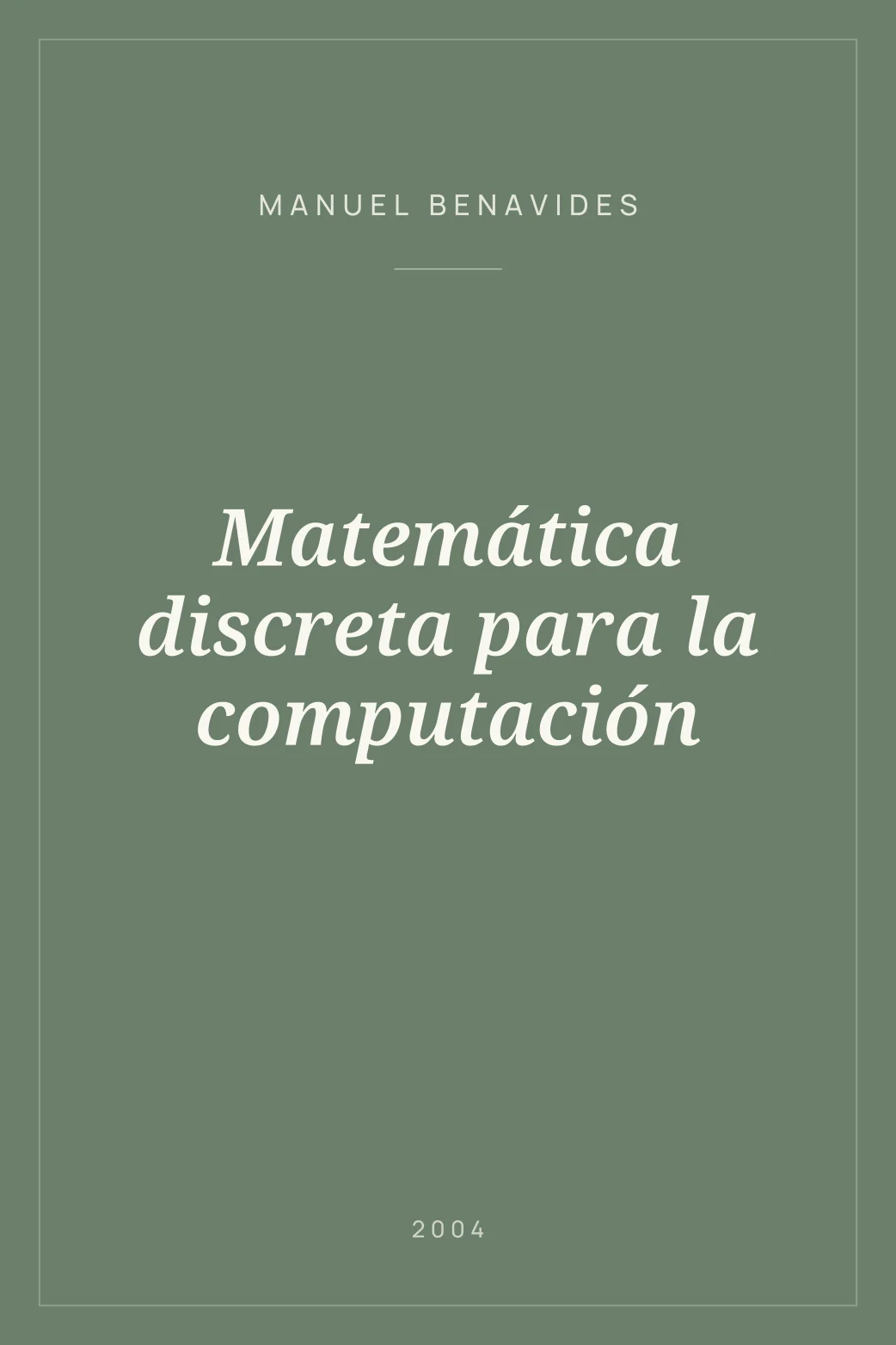 Portada de Matemática discreta para la computación