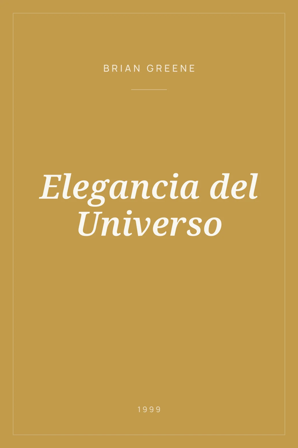 Portada de Elegancia del Universo